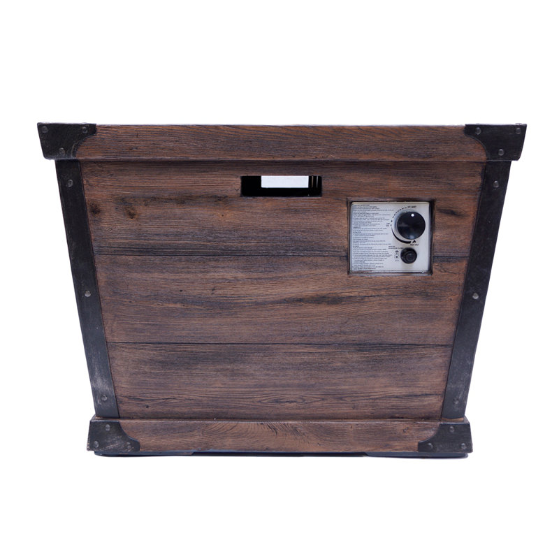 Patron extérieur en bois H 24 po x l 32 po à motif de bois en béton au foyer - brun - 40 000 BTU (réservoir à l'intérieur)
