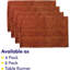 100% Cotton Placemats For Dining Room Rectangle Two Tone Woven Fabric 13" X 19" Soft Durable Table Mat Set Set Of 4 Rust-1969085118