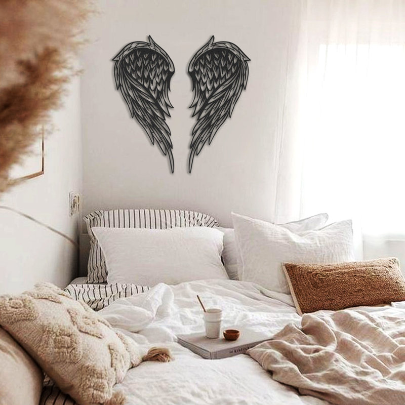 Accessoire mural décoratif en métal, acier noir, 9,1 po x 19,7 po | Fabrication 100% acier, épaisseur: 0,06 pouce | Léger à 2,0 lb, parfait pour la décoration intérieure et les intérieurs modernes, design durable et élégant