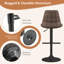 Hillingdon Swivel Upholstered Adjustable Height Bar Stool