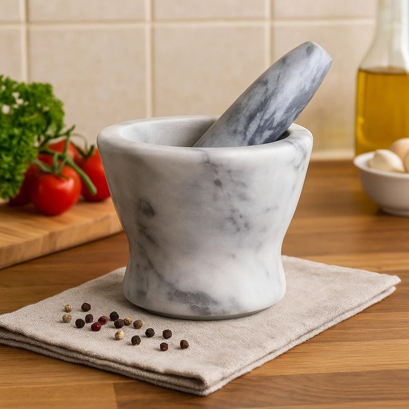 Marble Mortar And Pestle Set