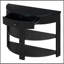 Console demi-lune cannelée TREXM avec tiroir et 2 tablettes pour entrée, salon et couloir (noir)-1864652606
