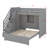 Twin-Over-Full Bunk Bed Featuring Storage Steps, Built-In Wardrobe, USB Ports & Lighting-1428411745