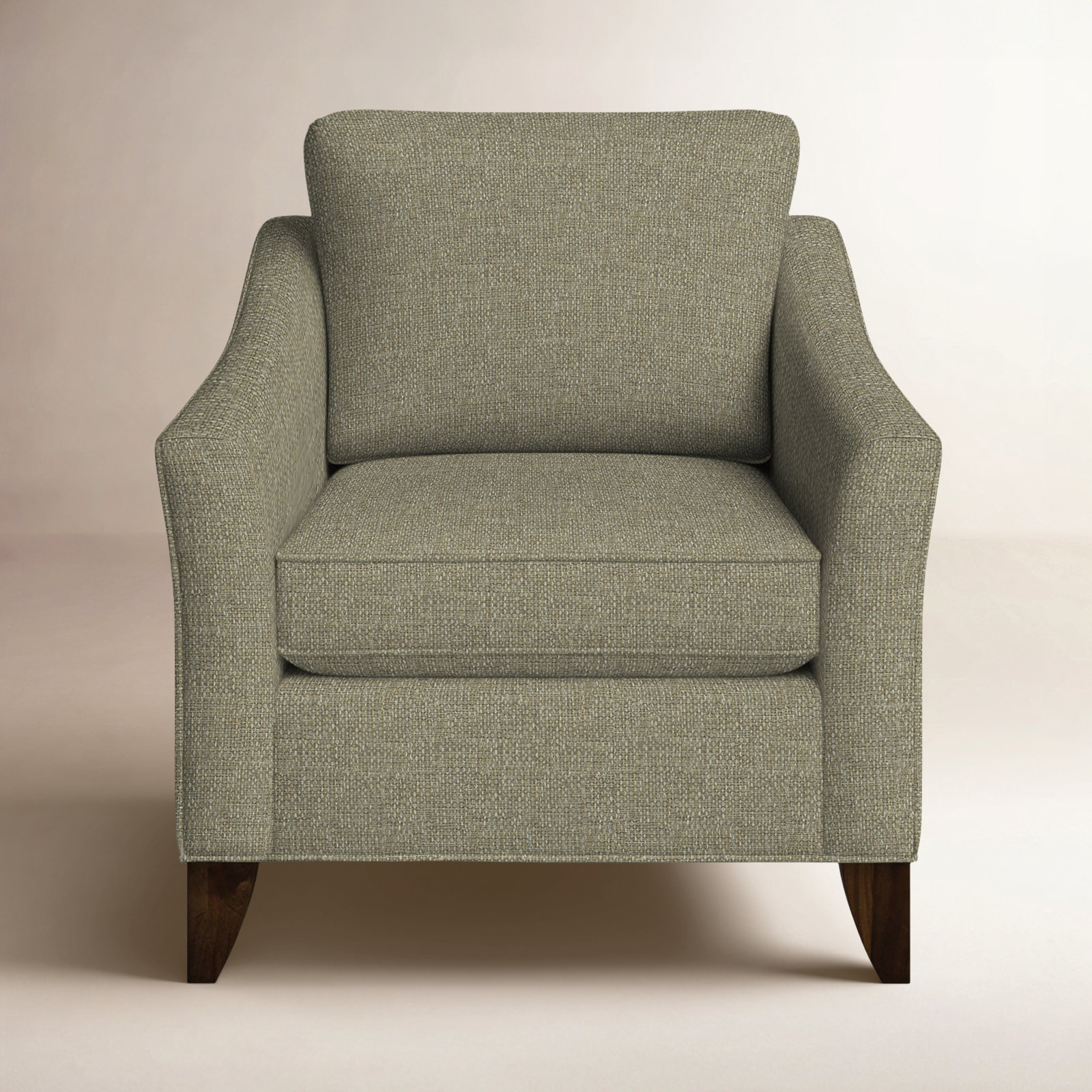 Mikah Upholstered Armchair, Drusky Sand Performance