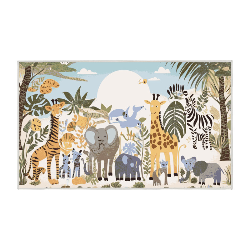 Tapis pour enfants East Urban Home, Rectangulaire 8 pi x 12 pi