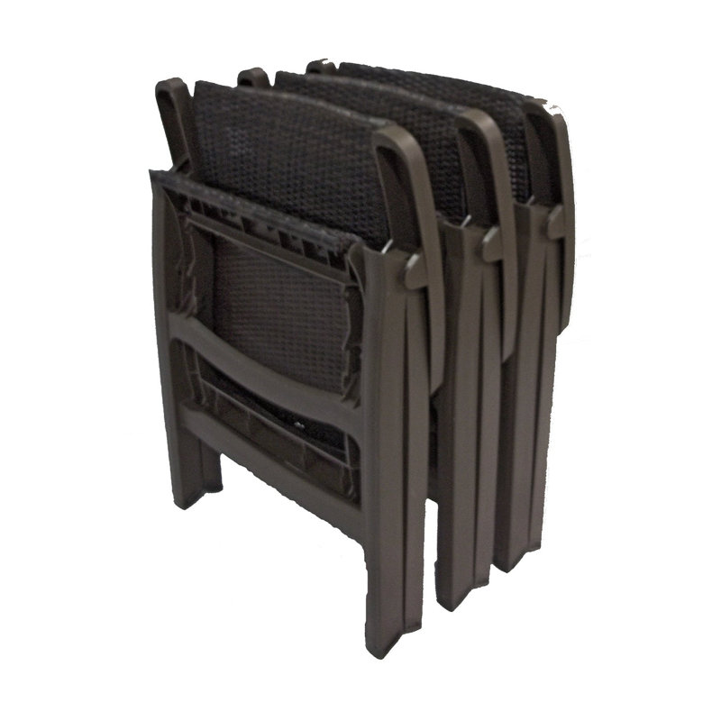 Java Wicker Premium All-Weather Wicker Outdoor Stacking Dining Armchair, Bronze