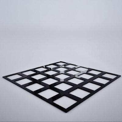 Petits panneaux muraux décoratifs en acrylique Manchester, petit, l 11 3/8 po x H 11 3/8 po x T 1/8 po, noir