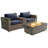 Dustie Fully Assembled 2 Person Seating Group With Firepit And Sunbrella Cushions-973675359