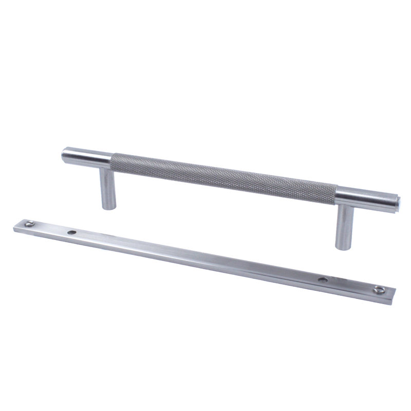 Diamond Knurling Centre to Centre Bar Pull, Satin Brass, 5.0625"