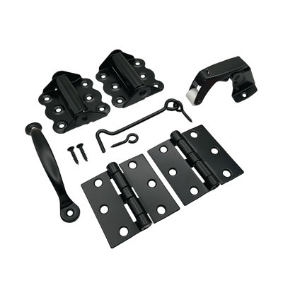 Ensemble de quincaillerie de porte moustiquaire en fer noir Nuvo