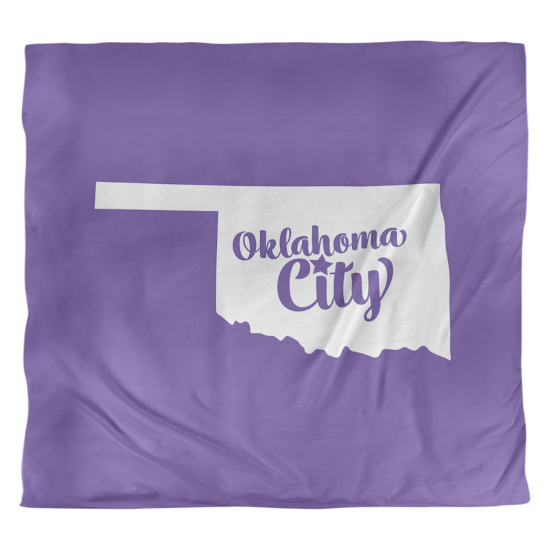 Housse de couette oklahoma city oklahoma, Housse de couette pour très grand lit, Mauve, Microfibre