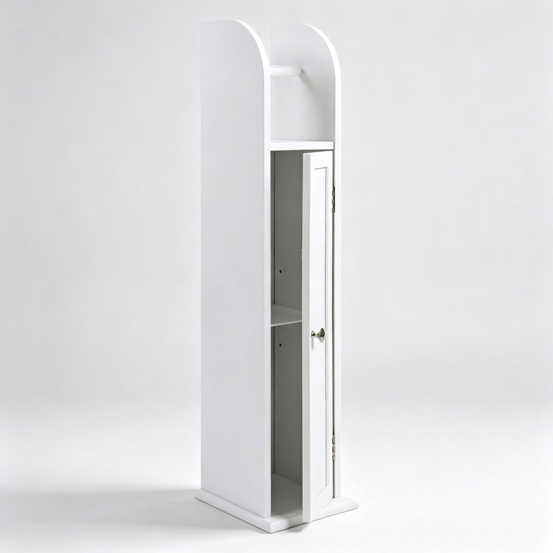 Free Standing Toilet Paper Holder, White