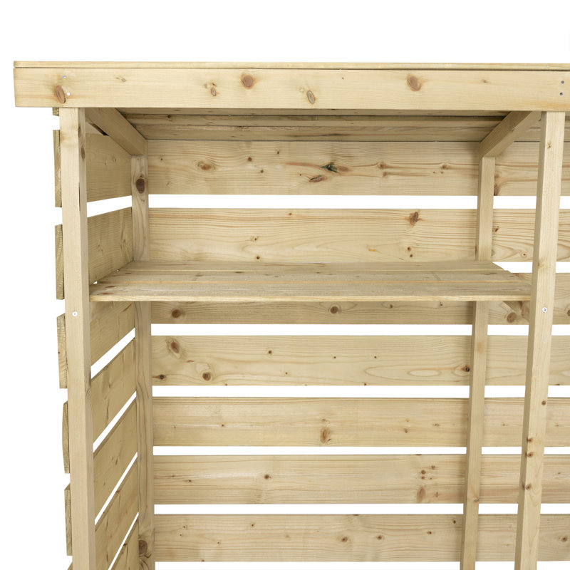 Rapp 177cm W x 56cm D Solid Wood Log Store