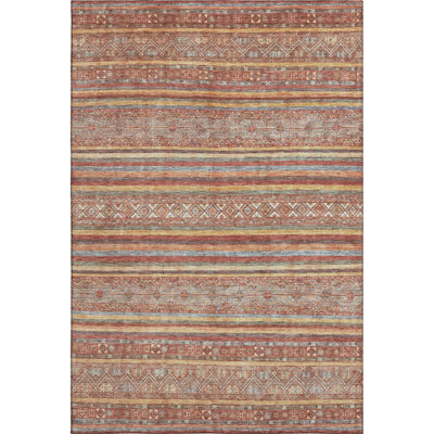 Premium Machine Washable Lampkins AMF1644 Stripes Rug