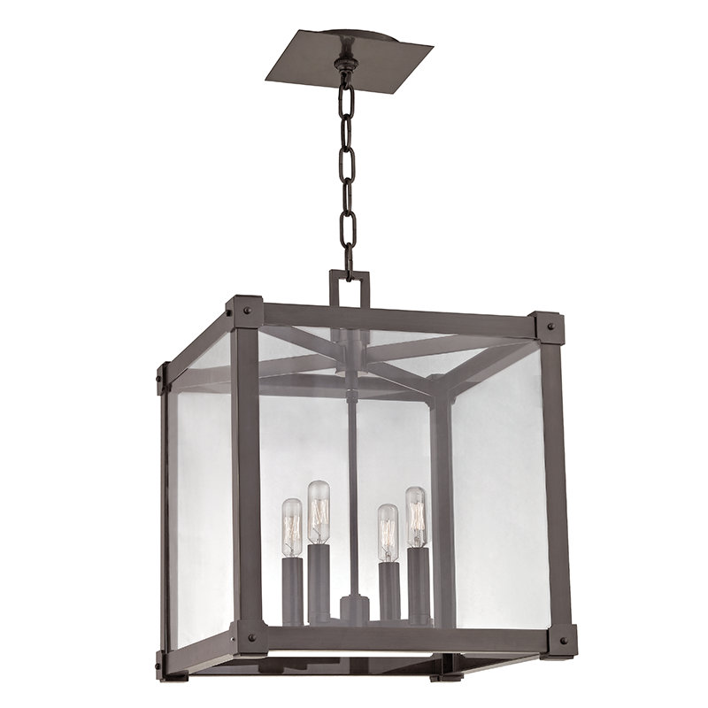 Forsyth 4 - Light Chandelier, Aged Brass, 19.5" H x 16.25" W x 16.25" D