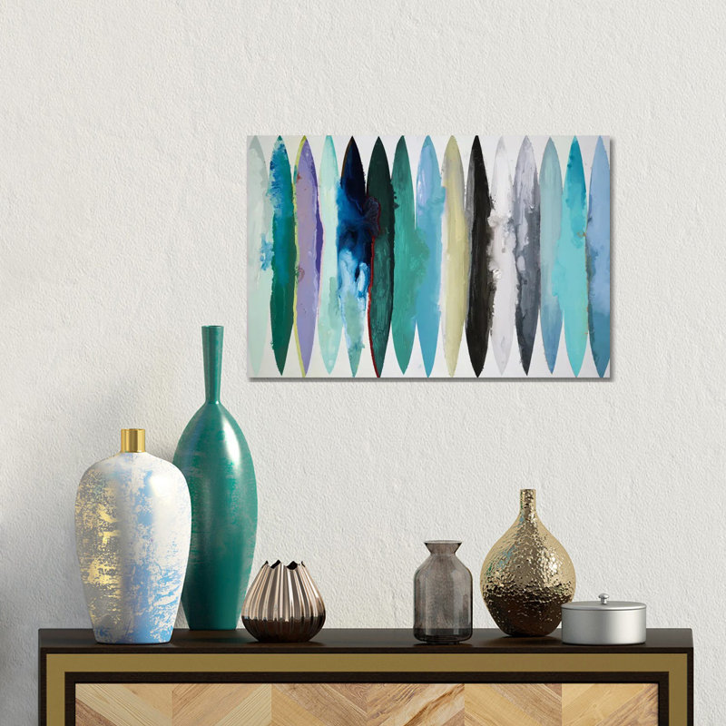 «Even Flow - Cool Colors» par Randy Hibberd, Toile tendue, H 18 po x l 26 po
