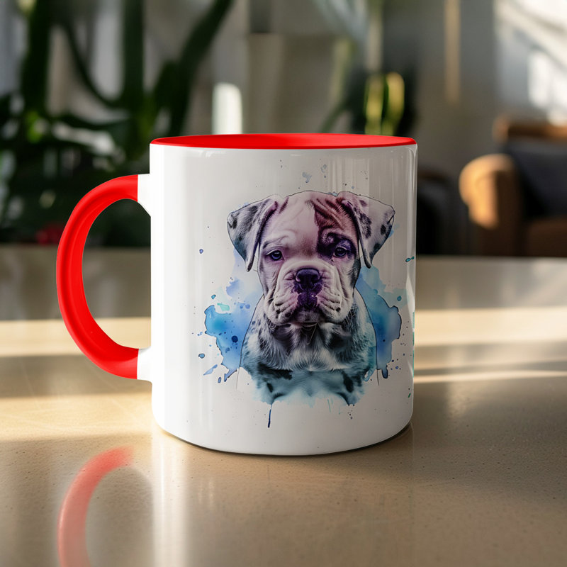 Ceramic Coffee Mug, Red, 4