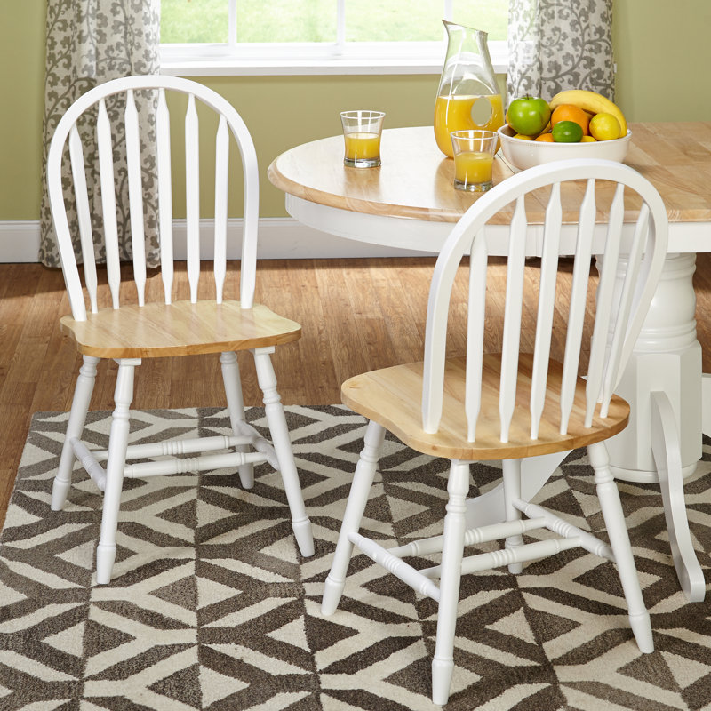 Tolman 17.5'' H Solid Wood Side Chair, White/Natural