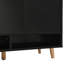 Rangement à chaussures contemporain, hauteur personnalisable, noir pour rangement élégant avec pieds en bois massif - armoire salon-838588092