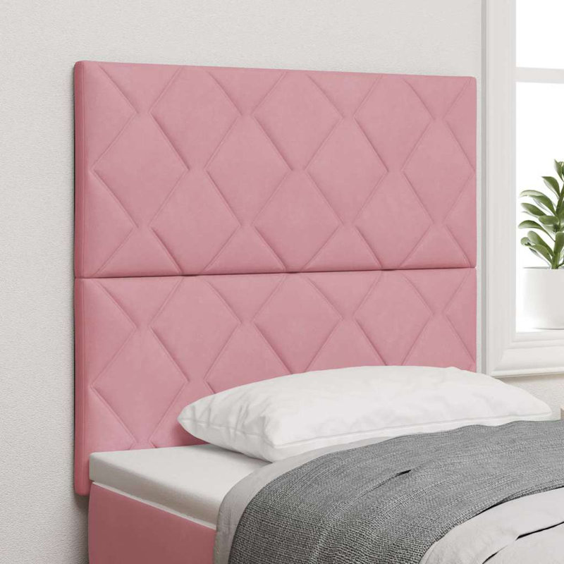 Headboard, 118cm H x 100cm W x 7cm D, Pink