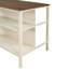 Ensemble de 3 îlots de cuisine fixes en bois massif 45 po avec 2 tabourets et tablettes ouvertes