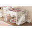 Grand lit mezzanine avec tablettes de rangement et garde-robe, lits mezzanine en bois massif avec glissières et échelles amovibles, aucune boîte à ressorts nécessaire (protection par brevet)-2067236608