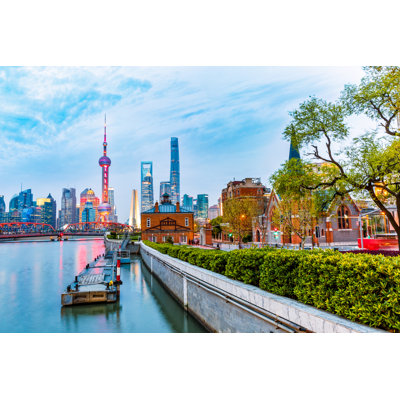 Shanghai Skyline - Wrapped Canvas Print