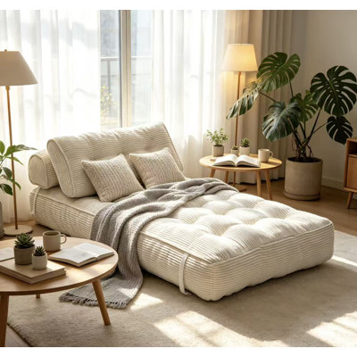 Boneless Convertible Folding Sofa Bed, Sleeper Chair, 9.84" Thick Foam Mattress