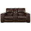 Causeuse inclinable électrique Sanco, USB, cuir fleur, 84 po-107417458