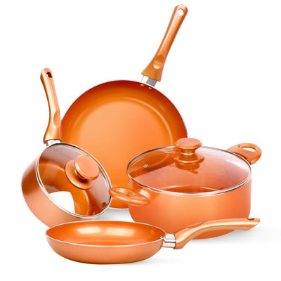 Batterie de cuisine antiadhésive en aluminium 6 pièces LovoIn