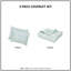 Lit double / grand / grand / double, ensemble de courtepointe brodée réversible en coton avec coussin décoratif, double / grand turquoise, motif bord de mer et hypoallergénique
