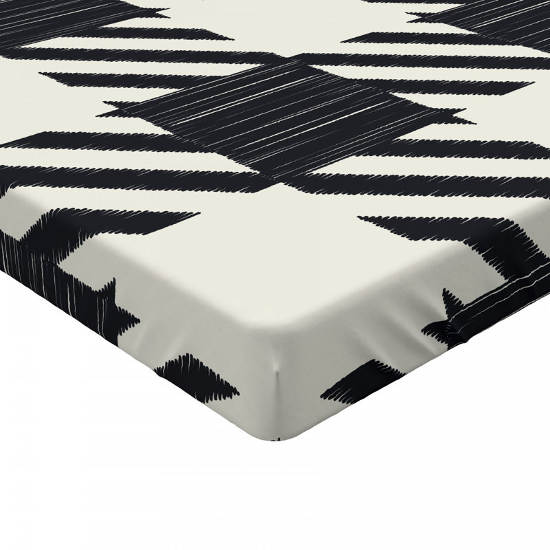 Microfiber Geometric Fitted Sheet, Full Fitted Sheet