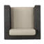 Chaise d'extérieur pivotante avec coussins (simple)