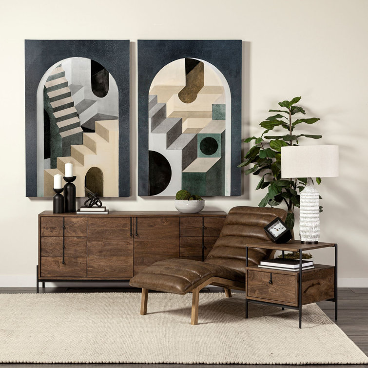Wytse 2 - Piece Solid Wood Top Living Room Table Set