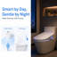 Siège de bidet intelligent avec ouverture / fermeture automatique du radar, chauffage instantané, lavage et séchage à chaud, affichage à DEL, commande à bouton latéral
