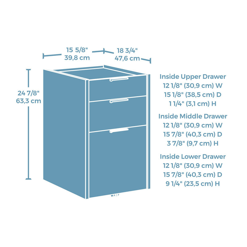 Bureau avec dossier mobile, finition brune