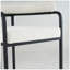 Ensemble de 2 tabourets de bar modernes en chenille, chaises à hauteur de comptoir rembourrées avec structure et accoudoirs en métal, chaises de bar en chenille douce et durable pour îlot de cuisine, salle à manger, bar personnel, blanc