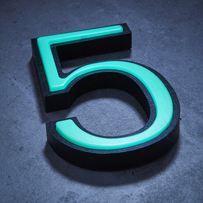 6'' H Reflective Plastic House Number