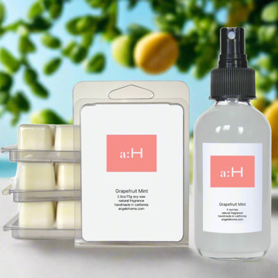 A:H Grapefruit Mint Candle -  ANGELOHOME, wm4p-spry-114