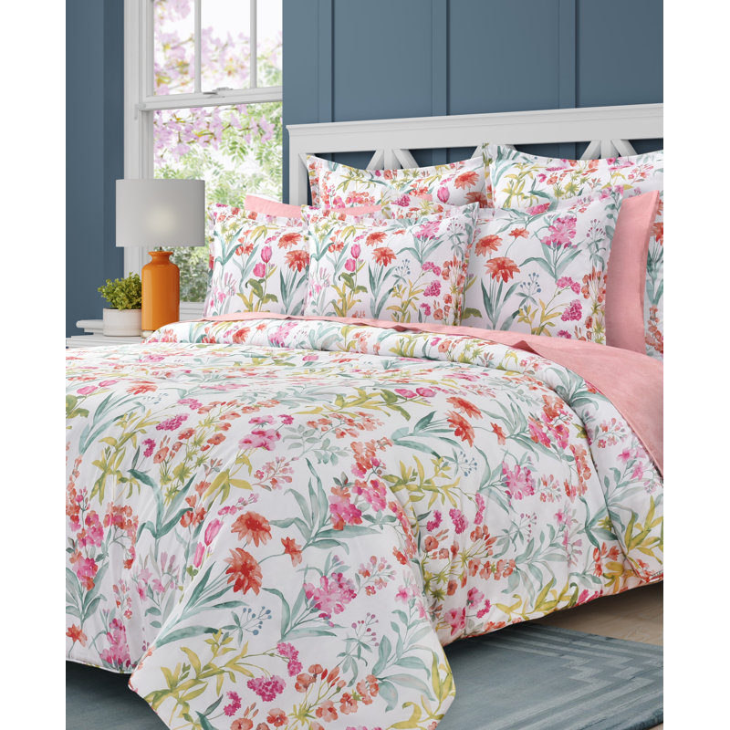 Full Pink Microfiber Reversible Comforter Set
