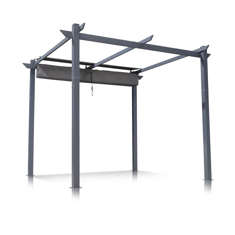3m x 3m Aluminium Pergola, Grey