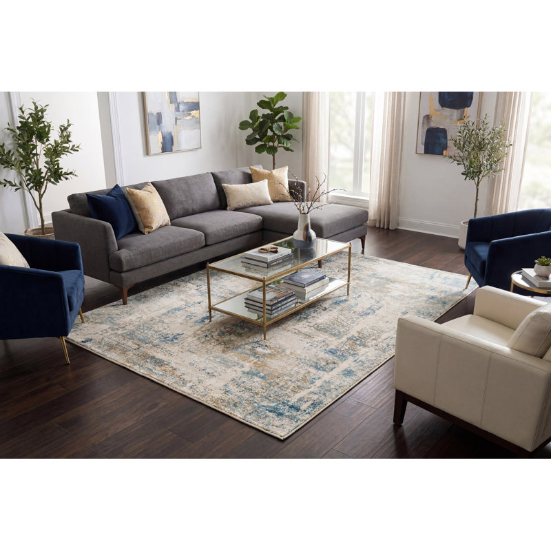 Shaniya Abstract Indoor Rug, Rectangle 6'7" x 9'6"