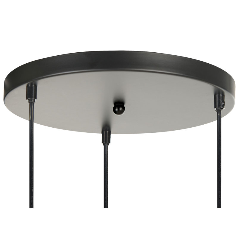 Endrick 3 - Light Matte Black Cluster Pendant