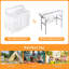 Table pliante extérieure avec refroidisseur de glace avec drain, tables de glace à deux niveaux avec jupe amovible et tablette de rangement supplémentaire, utilisation intérieure extérieure pour événements, fêtes, mariage, camping, barbecue, blanc