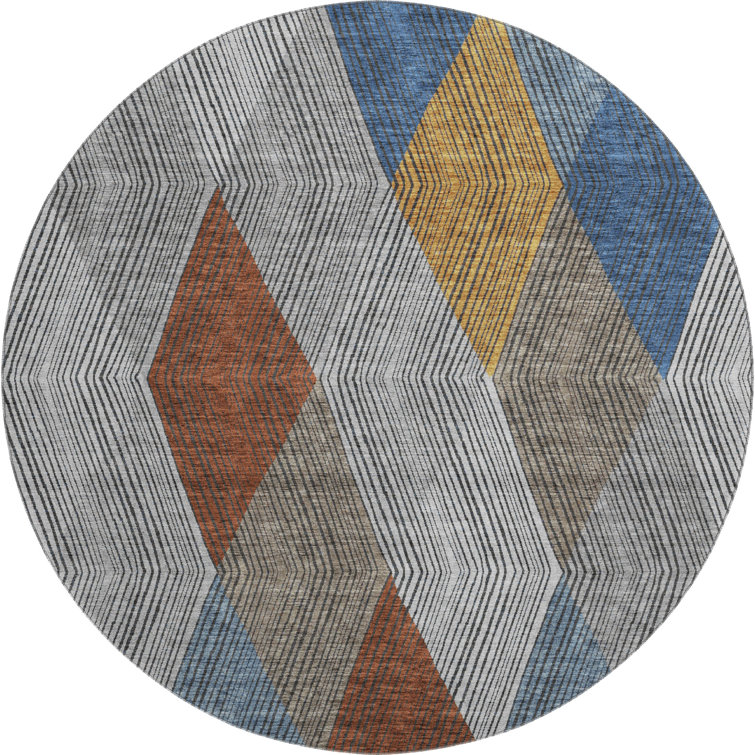 Premium Machine Washable Prisco Gray Rug