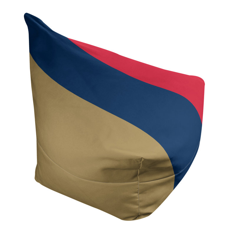 Bean Bag Cover, 2" x 38" x 42", Gold/Navy Blue/Red