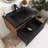 30 In. W Single Sink Wall-Mounted Bath Vanity In Nature Oak With Matte Black Resin Top
