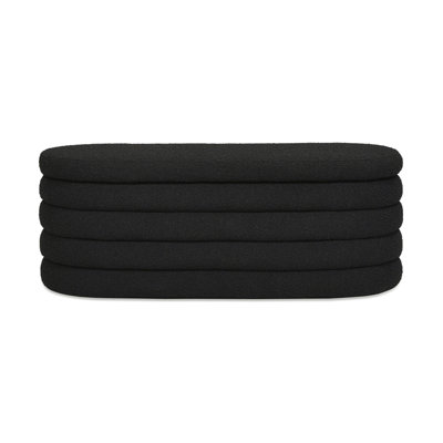 Banc de rangement ovale rembourré Fuji