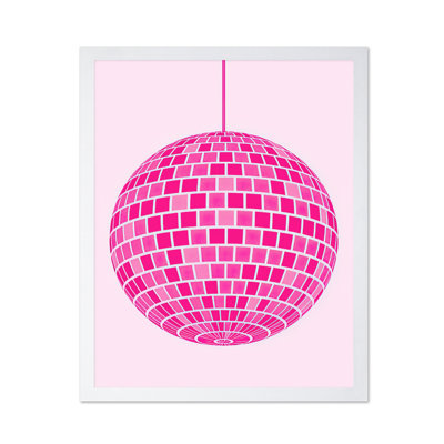 Boule disco rose
