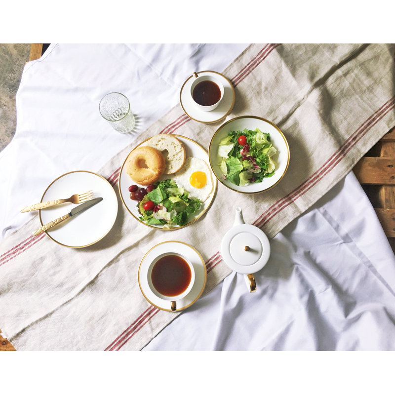 Golden Edge Bone China Dinner Plate